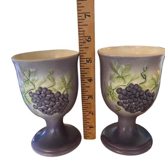 Vintage Ceramic Purple Goblets - Picture 6 of 6